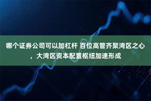 哪个证券公司可以加杠杆 百位高管齐聚湾区之心，大湾区资本配置枢纽加速形成
